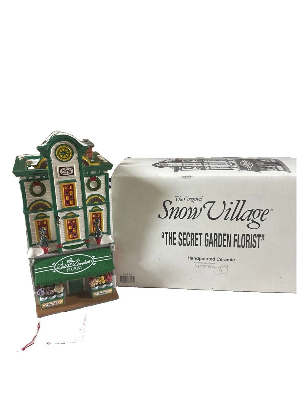 Dept 56 Snow Village The Secret Garden Florist #54885 Retired 1996 Light Box Exc